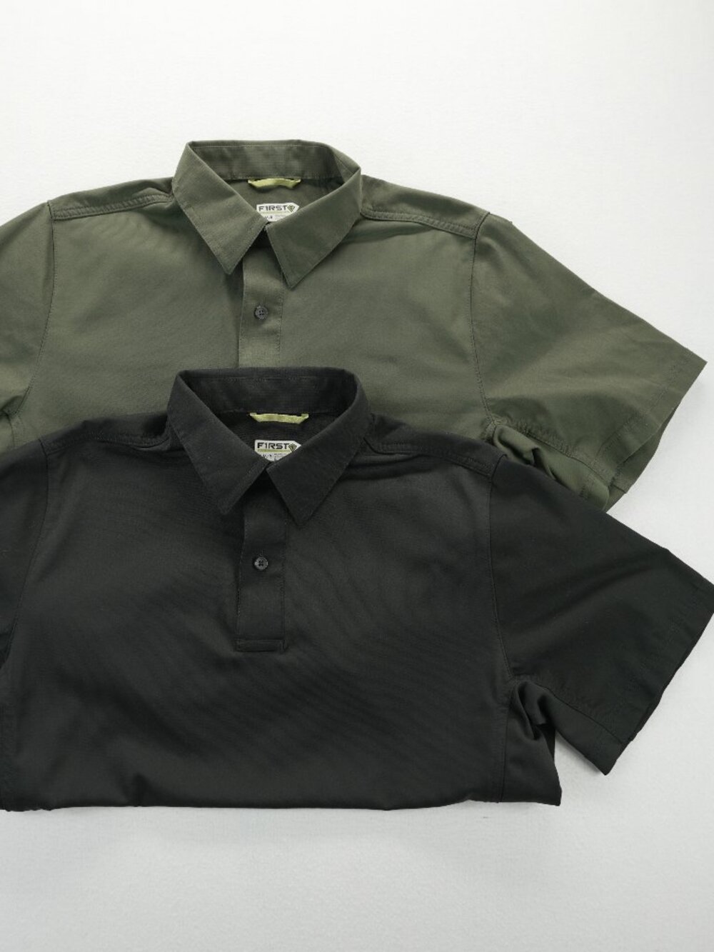 FIRST TACTICAL Lot of 2 Polo Shirt Mens M Green Black Short Sleeve Work Hiking
